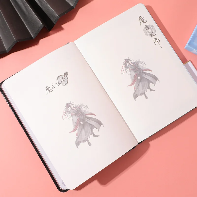 New Anime Grandmaster Of Demonic Cultivation Mo Dao Zu Shi Hardcover Notebook Wei Wei Wuxian, Lan Wangji Figure Retro Handbook