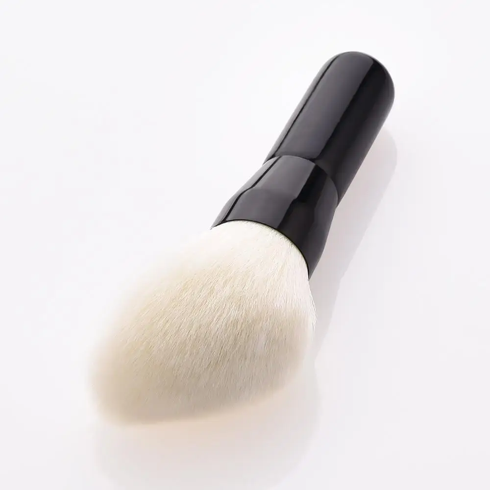 Saiantth single dency white goat hair loose powder blush brush oblique makeup brushes black wood cosmetic tool beauty make up