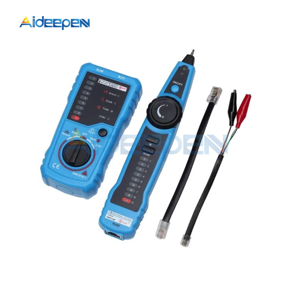 FWT11 RJ11 RJ45 Cat5 Cat6 Telephone Wire Tracker Tracer Toner Ethernet LAN Network Cable Tester Detector Line Finder