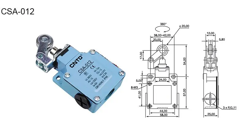 CNTD Limit switch Micro switch CSA-001 CSA-003 CSA-012 CSA-031 CSA-021 CSA-061 CSA-071 Waterproof Motion Sensor CSA-081 CSA-041