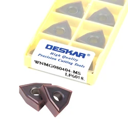 10pcs WNMG080404 MS HS LF6018 WNMG080408 MS HS LF6018 Numerical Control Peach-Shaped Lathe Cutters High-Quality Cutting Inserts