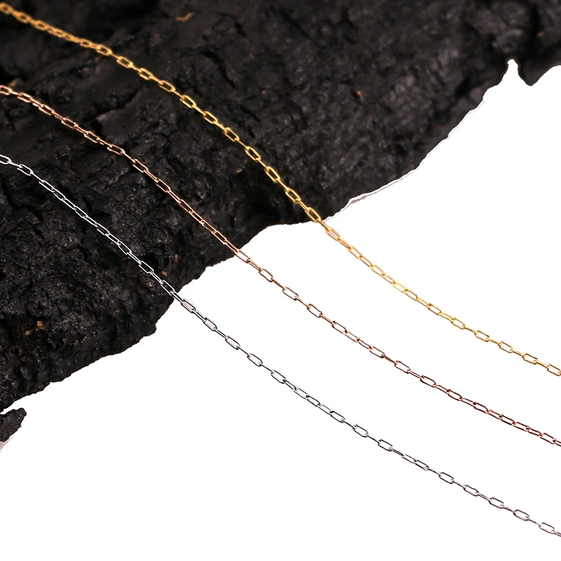2Meter Stainless Steel DIY Necklace Chain 0.25mm Thin Beading Cable Chains Jewelry Making Supplies  Wholesale Lots Bulk