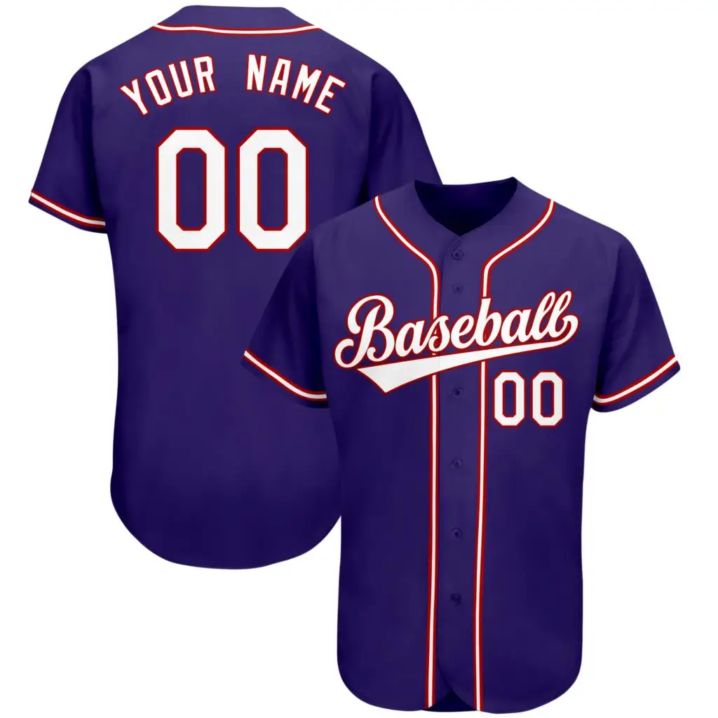 Chea Custom Purple Baseball Jersey Wholesale Print Fashion Jerseys Stitched College Students‘ Sport Shirts Indoor&Outdoor