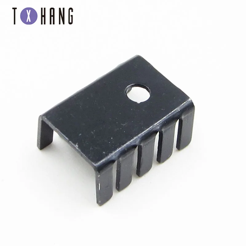 10 Pcs 21x15x11mm Alluminio Nero Dissipatore di Calore per TO-220 Transistor Mosfet