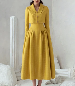 Schneider Shop Tür der Wahrnehmung kleine duftende Wind jacke Sling Puff Rock Set Tweed Jacke und halb formelle Kleid