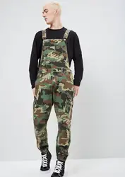 2023 Mens Camo Dungarees Work Overalls Bib and Brace Camouflage Combat Jumpsuit Pants Motorcycle Streetwear w208