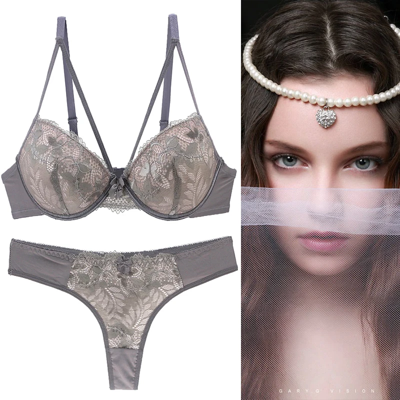 2021 New Push Up Lace Bra Sets Plus Size Lingerie BCDE Cup Adjusted Strap Bow Underwire Grey Red Blue Black White Underwear microsoft windows 10 pro box office 2021 pro plus box