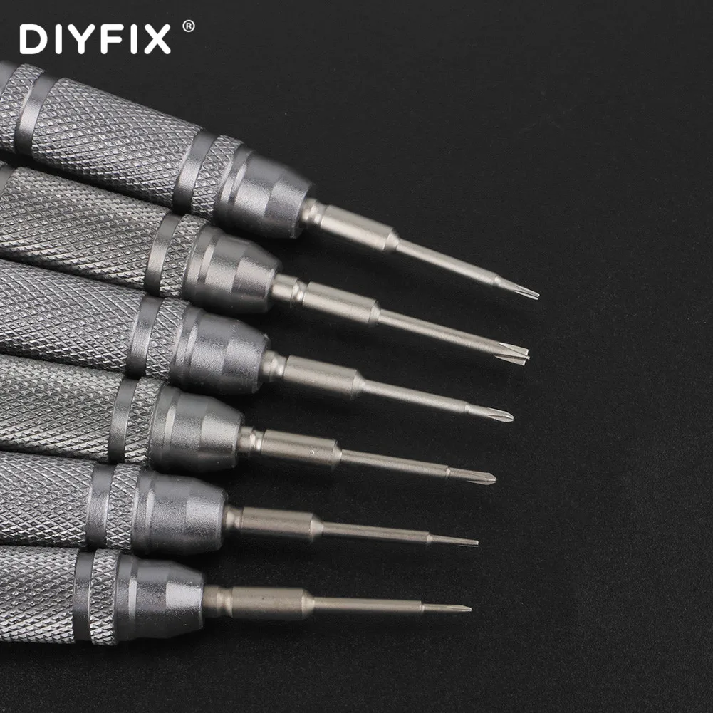 DIYFIX 6 in1 Precision Screwdriver Set For iPhone 11/ 12 Series  Mobile Phone Computer Repair Disassembly Bolt Screwdriver