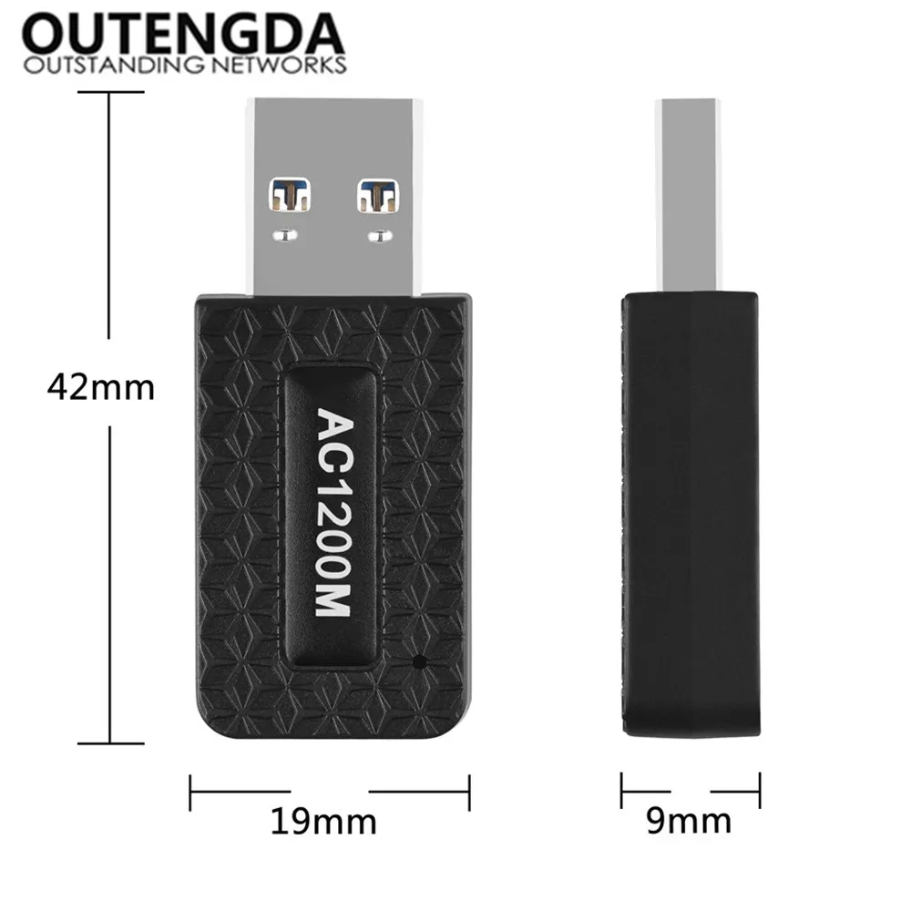 

Dual Band 1200Mbps USB 3.0 WiFi Adapter AC1200 Wireless USB Wifi Lan Dongle 2.4G/5Ghz Wi-fi Receiver Antenna Network Card