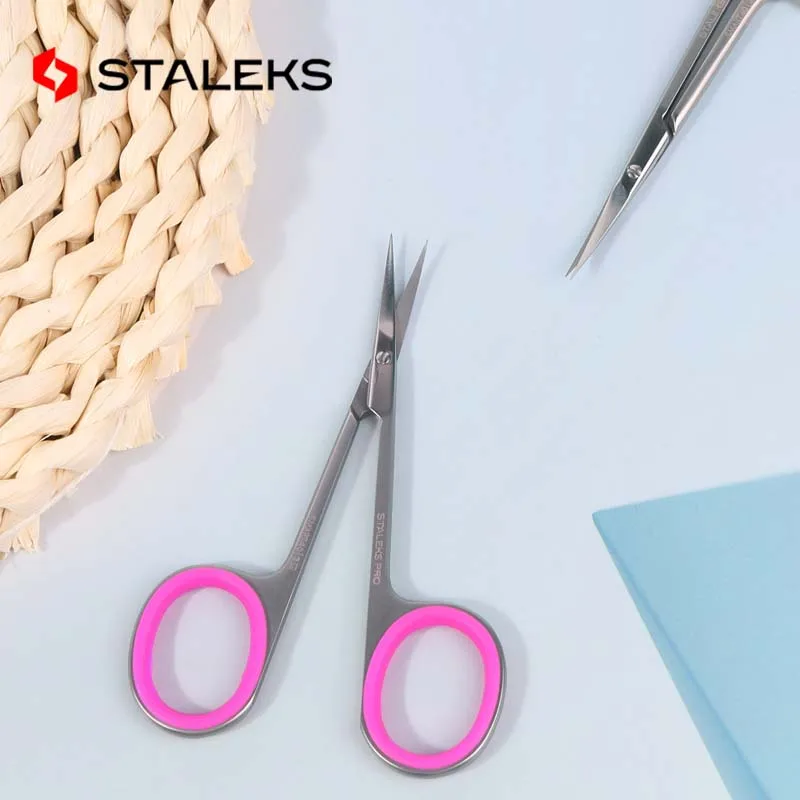 STALEKS European Russian Dead Skin Scissors Curved Sharp-nosed Scissors Stainless Steel Barbed Nail Tools SS-40-3