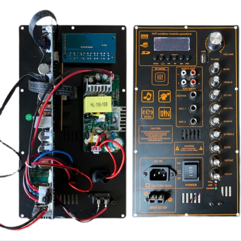 

12V/220V High-Power Battery Audio Motherboard with Bluetooth Power Amplifier Board Rod Speaker