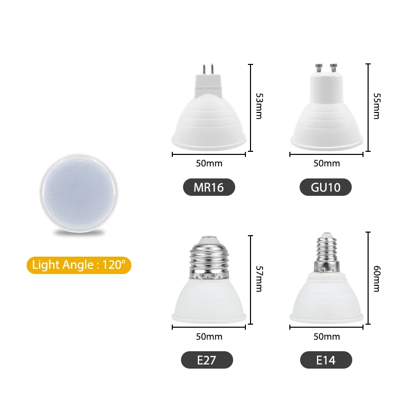 KARWEN Lampada LED Lamp 6W GU10 GU5.3 MR16 E27 E14 LED Bulb 220V Bombillas LED Spotlight Lampara Spot Light for living room