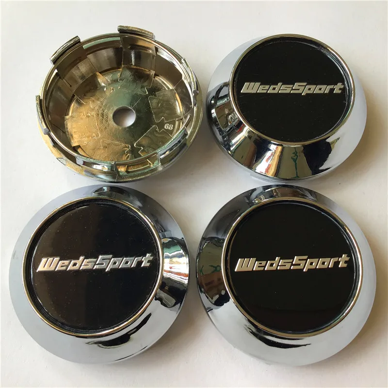 4Pcs 68mm For W WORK Wheel Center Hub Caps Car Styling Cover 45mm Emblem Badge Logo Auto Rims Cover Accessories