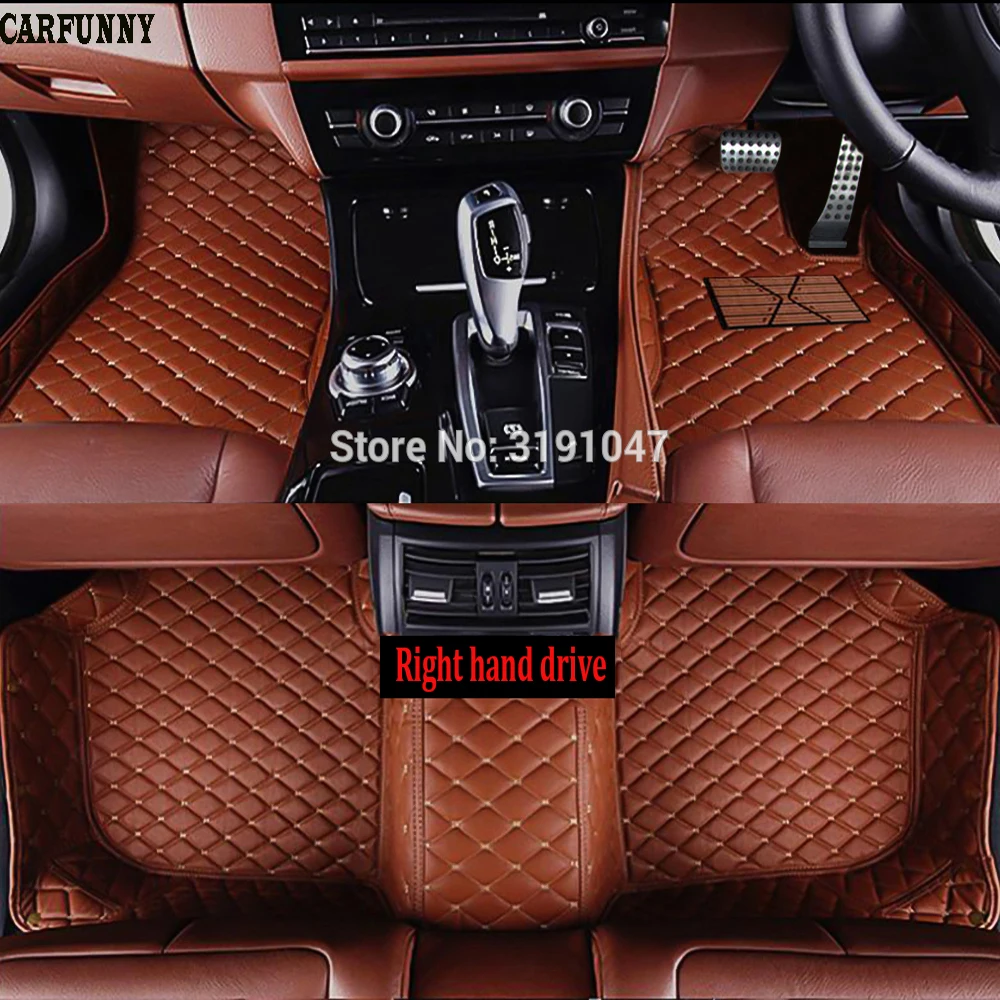 Waterproof Anti-Dirty Leather Right Hand Drive Car Floor Mat for Mercedes-Benz C Class W204 2007-2015 Year Car Accessories