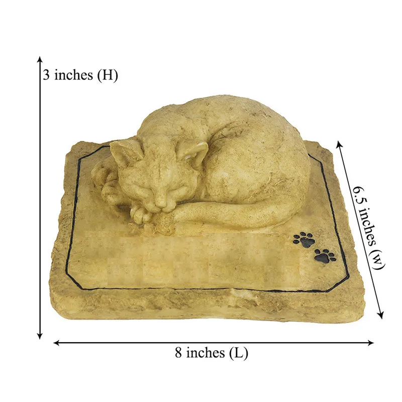 Идеальный в память о кошке камень с 3D кошкой на верхней части потеря сочувствия кошки подарки на открытом воздухе в помещении саде полимерные камни