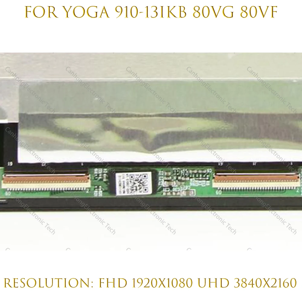 Imagem -05 - para Lenovo Yoga 91013 Yoga910-13ikb 80vg 80vf 13.9 Laptop Painel de Exibição de Tela Lcd Portátil Uhd 4k 3840*2160 Fhd 1920*1080 5d10m35047