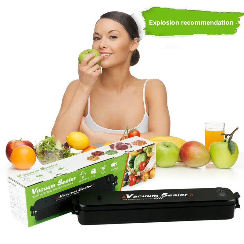 Máquina de envasado al vacío automática para el hogar, máquina de sellado al vacío de plástico, embalaje de alimentos