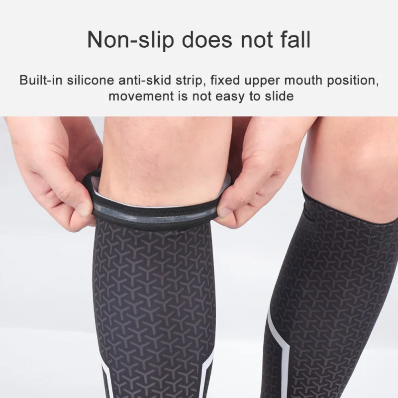 1PC Calf Compression Sleeve Anti-slip Knitted Leg Cover Outdoors Sports Running Basketball Leg Protector Long Socks