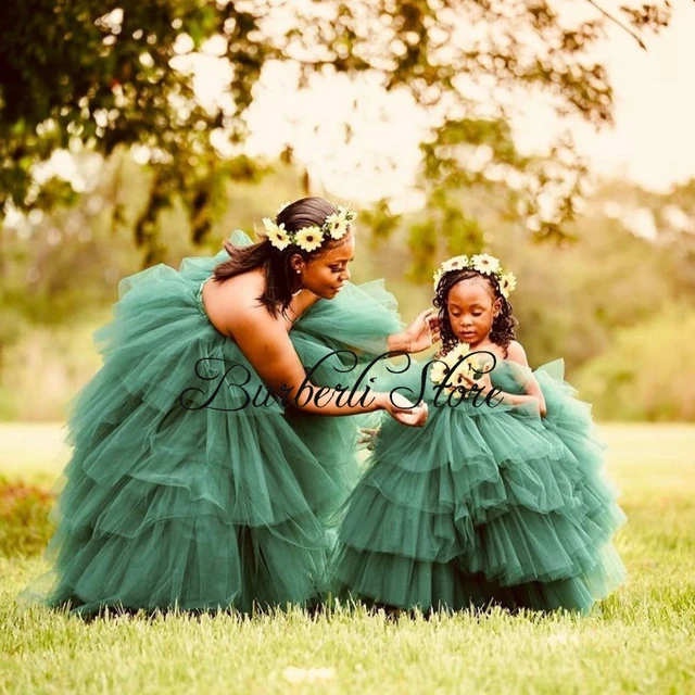 Abiti per la figlia della madre per la festa nuziale abiti da cerimonia per la cerimonia nuziale abiti da sposa per la famiglia abiti per mamma e bambino abito gonfio a strati