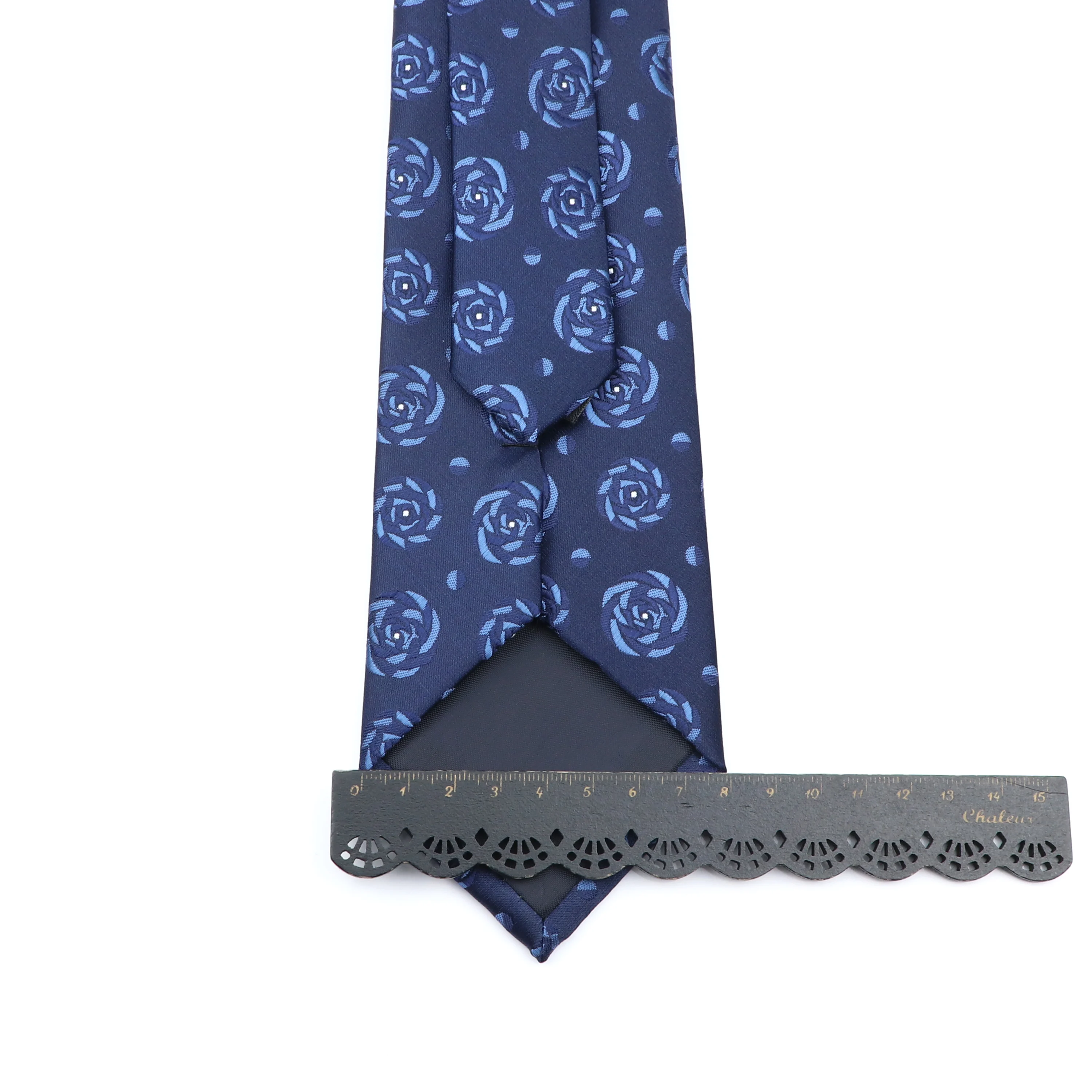 Cravate classique à rayures pour hommes, cravate à la mode, motif Floral bleu marine, accessoires Jacquard de 8cm, vêtements quotidiens, cadeau de fête de mariage pour hommes