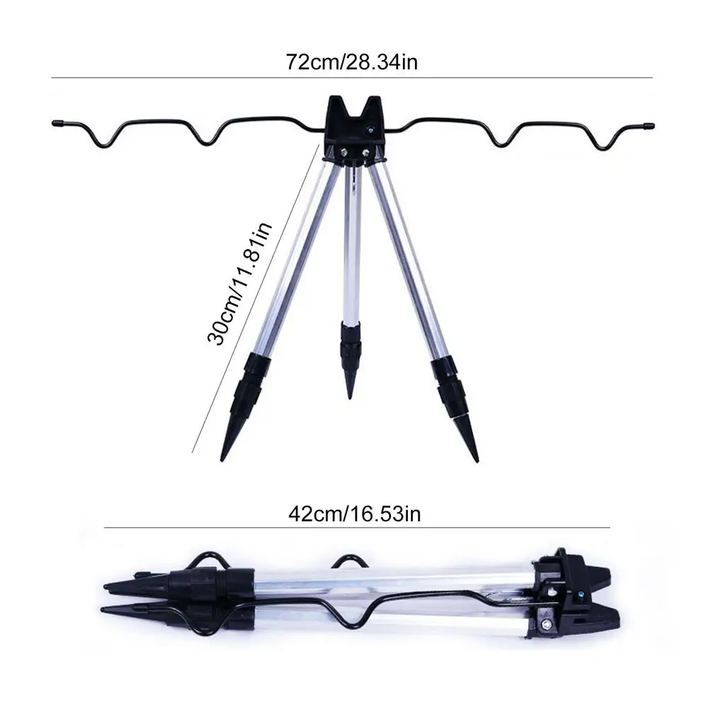 Fishing Rods Support Multifunction Telescopic Rod Holder Foldable Adjustable Outdoor Fishing Tripod Fishing Rods Stand Holder