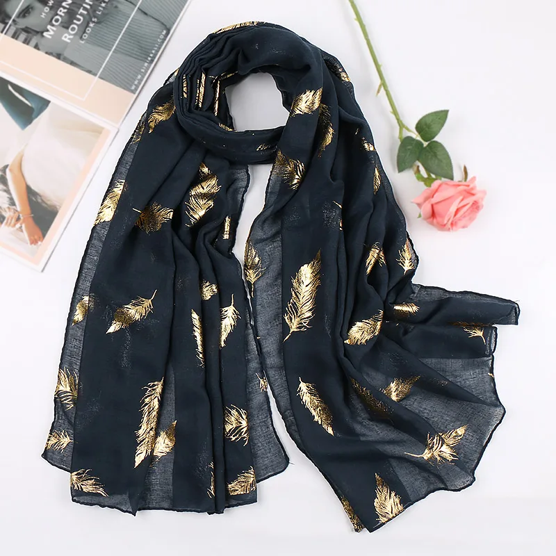 Tassel Spain Gold Glitter Scarf Women Cotton Viscose Shimmer Hijab Muslim Woman Veil Shawl Winter Scarves Uneven Handkerchief