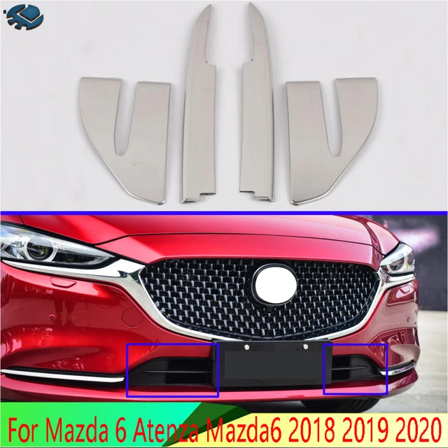 マツダ 6 アテンザ Mazda6 2018 2019 2020 ステンレススチールアクセントカバー低メッシュトリム成形スタイリングベゼルガーニッシュ  - AliExpress