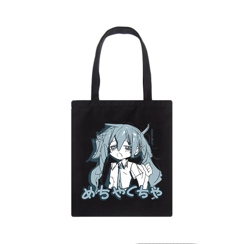 Anime Japanese kawaii y2k canvas bag hip-hop women bag Ulzzang women shopper bags large capacity ins Harajuku shoulder bag