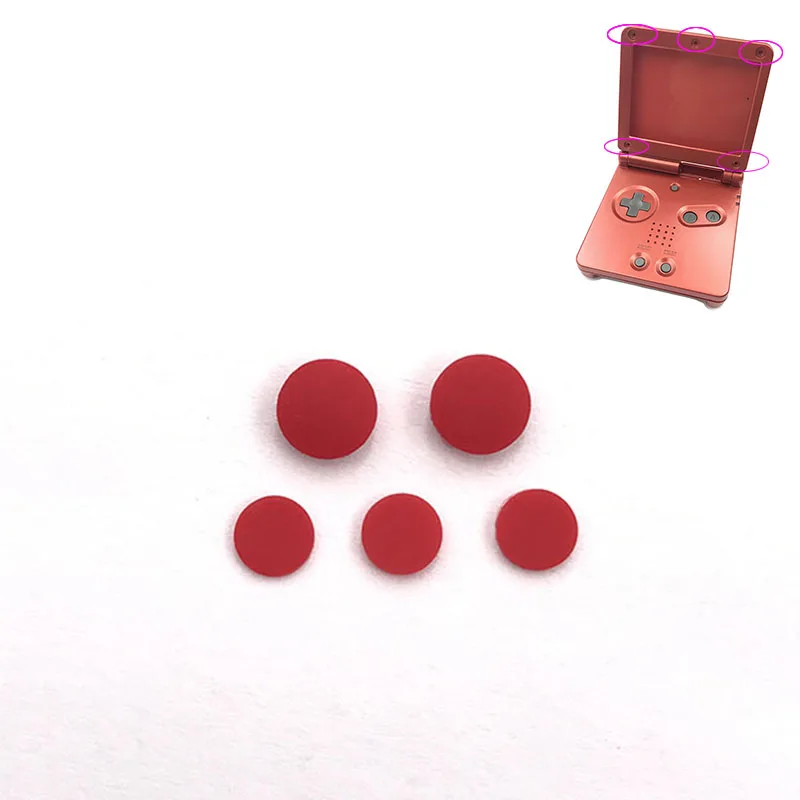 ل GBA SP استبدال المسمار الغبار غطاء التوصيل المطاط المكونات ل Gameboy Advance SP قذيفة الإسكان المطاط مضيئة