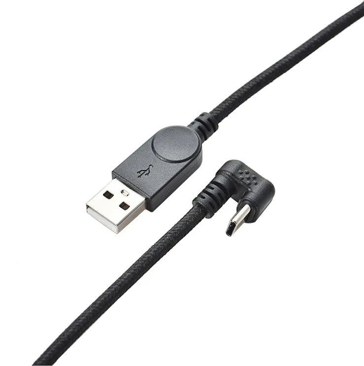 180 Degree Up Angled Type-c USB-C U-shaped Male to USB A Male Data transmission Extension Charging & Sync Cable Cord 30cm 1.5m