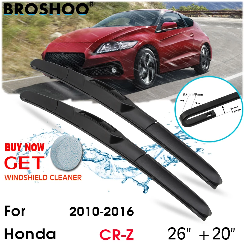 

Car Wiper Blade Front Window Windscreen Windshield Wipers Blades J hook Auto Accessories For Honda CR-Z 26"+20" 2010-2016