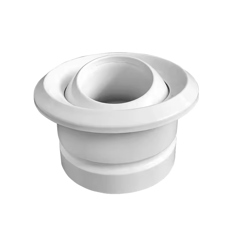 Adjustable jet nozzle diffuser air outlet round air conditioning outlet fresh air system white aluminum alloy dia100-630mm