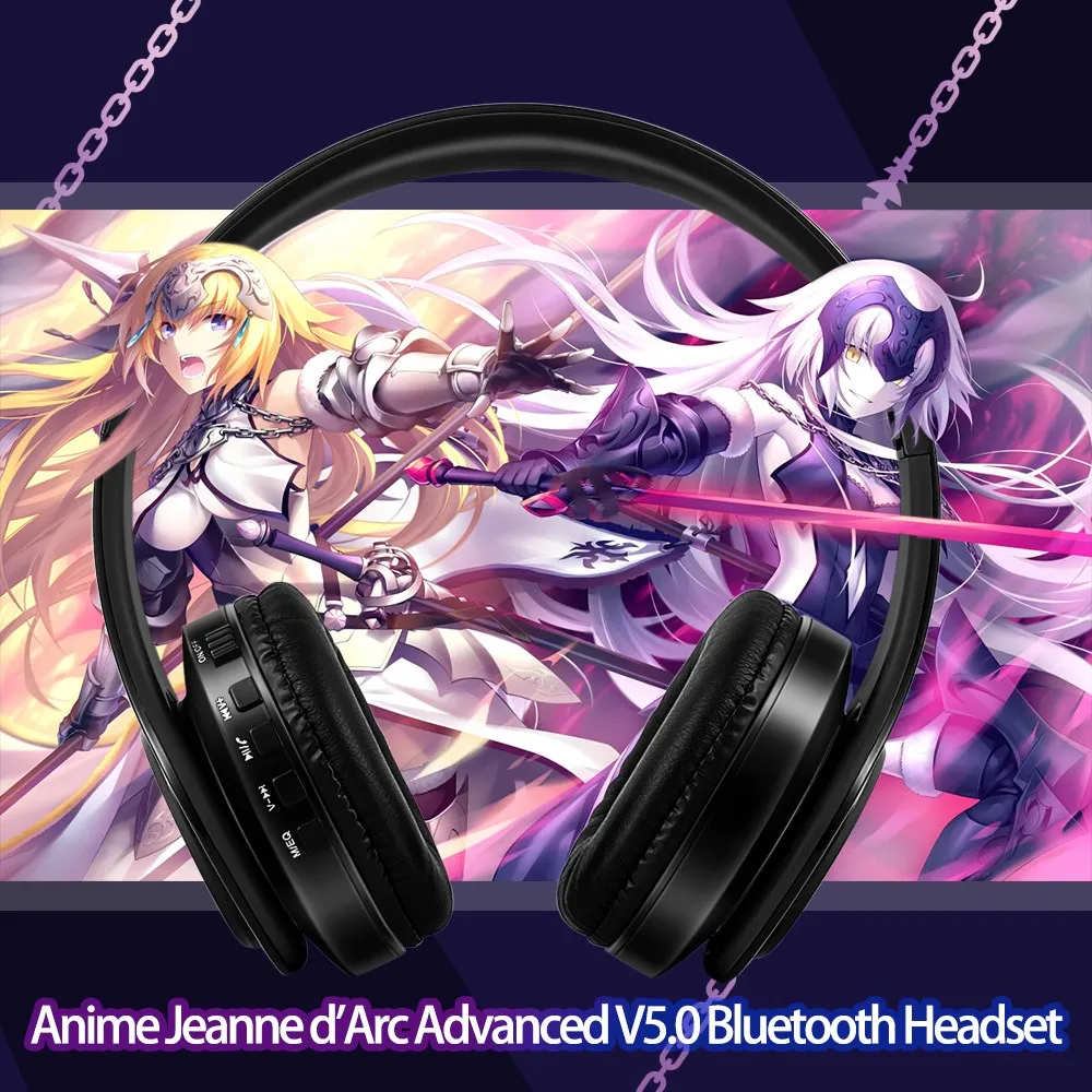 Anime Fate/Grand Order FGO Jeanne D'Arc Thoáng Mát Bluetooth Không Dây Đầu Gắn Cắm Thẻ Điện Thoại Di Động Tai Nghe