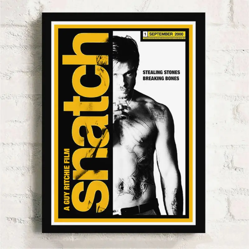 Snatch movie White Coated Paper Poster Clear Image Wall Stickers Home Decoration Good Quality Prints  Frameless