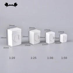 10pcs 1/20 1/25 1/50 scale Miniatures for Doll House Accessories Bathroom Furniture Toy Washing Machine Laundry Plastic Model