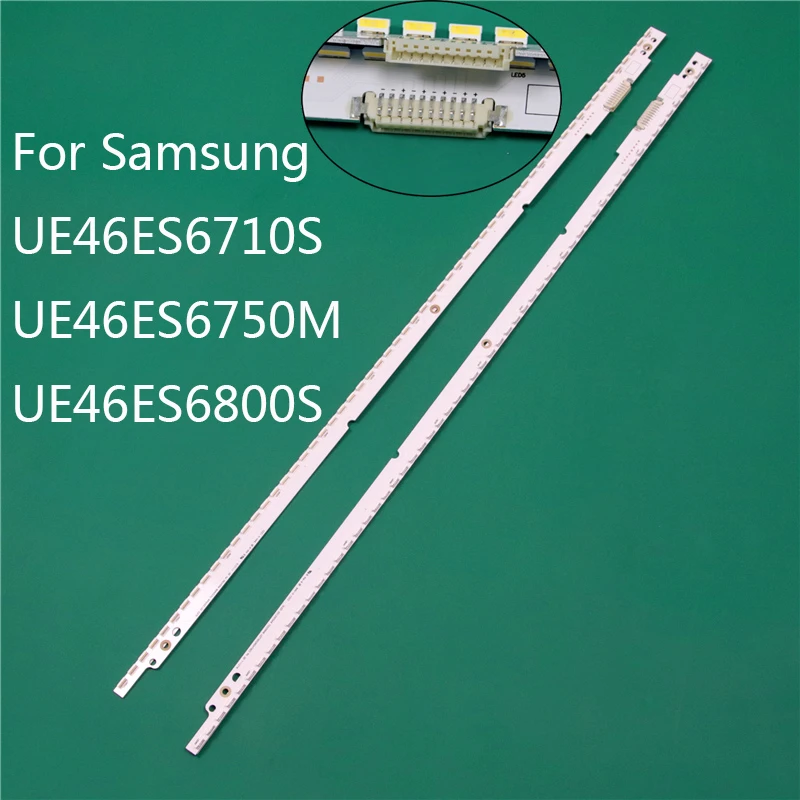 New LED TV Illumination Part Replacement For Samsung UE46ES6710S UE46ES6750M UE46ES6800S LED Bars Backlight Strip 2 Line Rulers