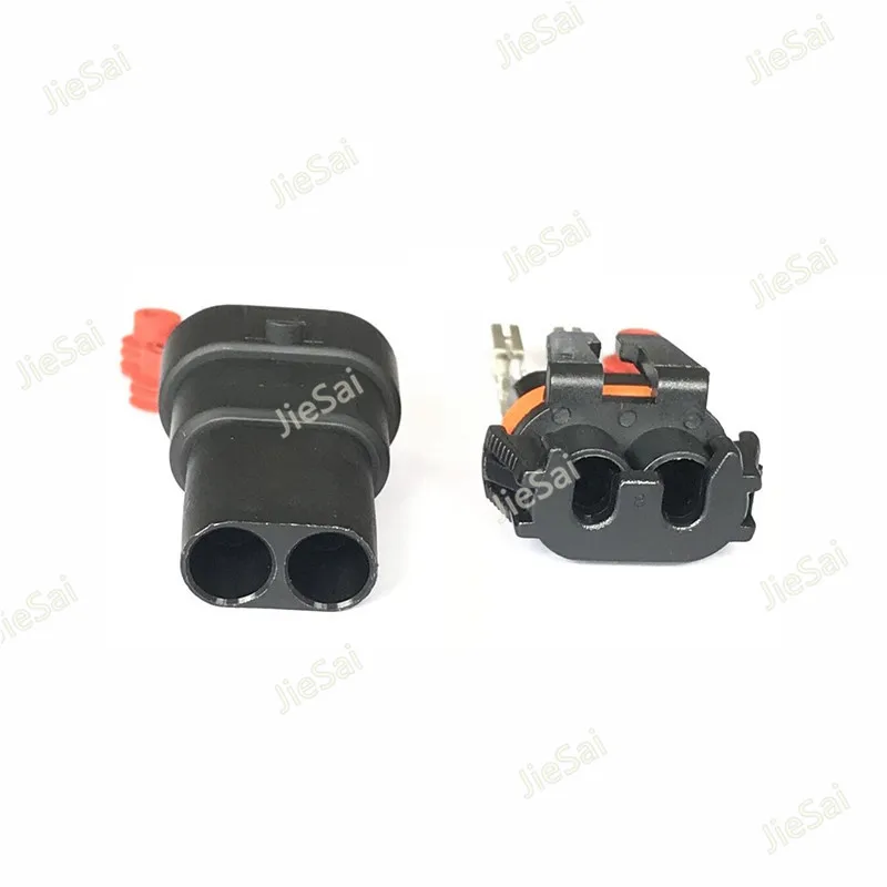 2 Pin DJ9006 9006 Headlight HID Wire Connector Female Square Light Lamp Plug For Auto Car