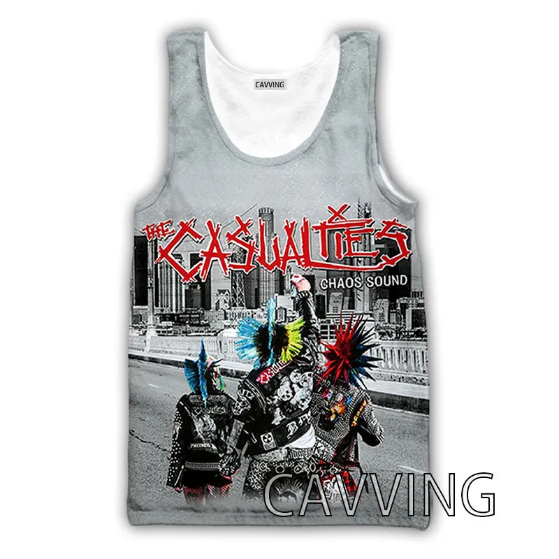 CAVVING 3D Printed  The Casualties Band  Tank Tops Harajuku Vest  Summer Undershirt Shirts Streetwear for Men/women