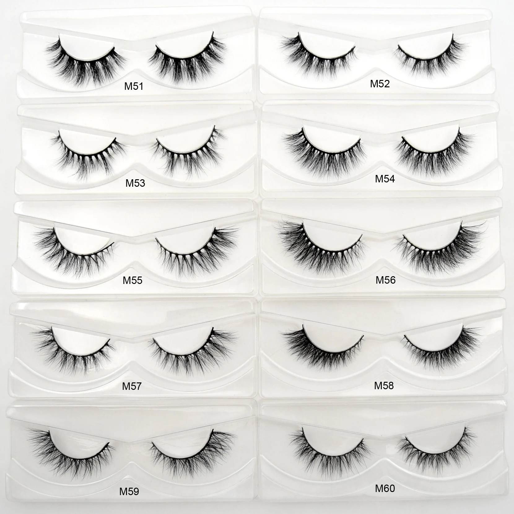 Wholesale Lashes 30/60/100 PCS Visofree 3D Mink Eyelashes Makeup Thick Mink Lashes in Bulk Natural False Eyelashes Wispy Lashes