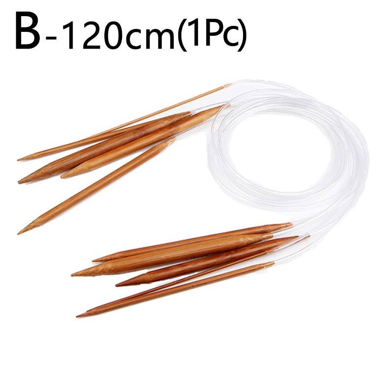 2-10mm Stainless Steel Circular Knitting Needles with Bamboo Wood Handles Crochet Sewing Needles Weaving Pins Needle Tools