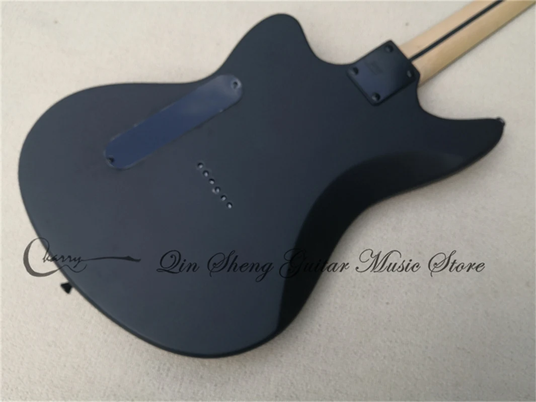 Order booking jag electric guitar, black guitar,fixed bridge HH pickups,black locked buttons,rosewood fingerboard,22 frets