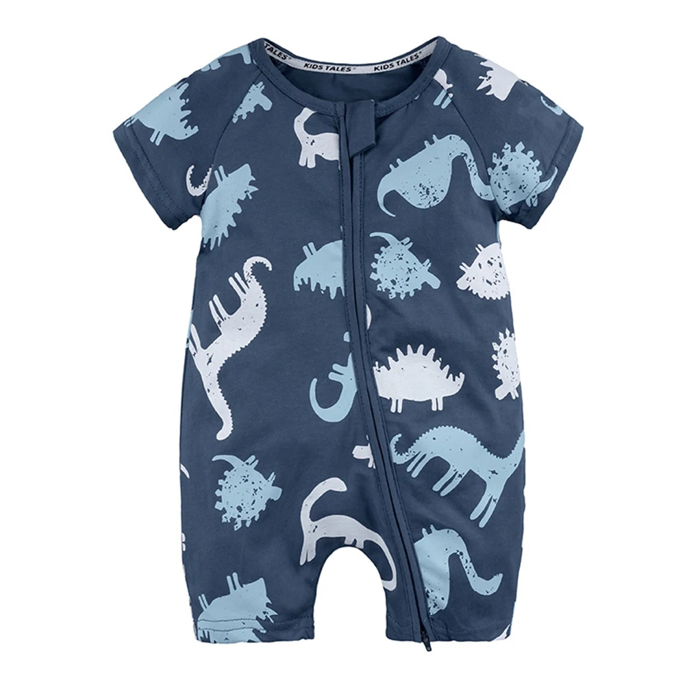 

Summer Newborn Baby Short Sleeve Zipper Jacket Baby Jumpsuit Air Conditioning Suit