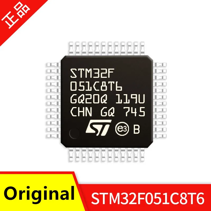 Stm32f051c8t6 microcontroladores de 32 bits qfp-48 original st stmicroelectronics microcontrolador, microcontrolador embutido processo