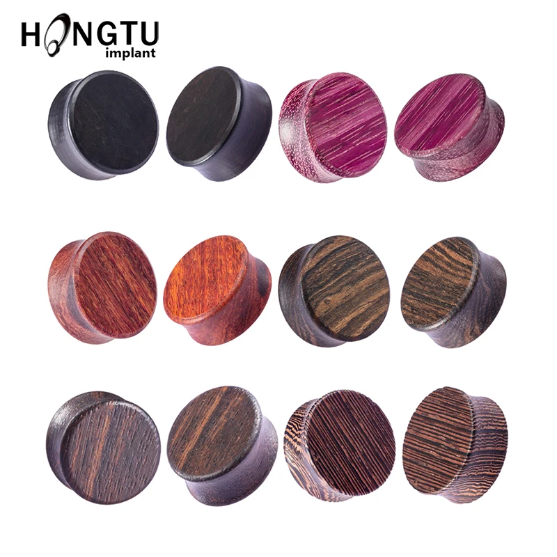 8-25mm Plugs and Tunnels Big Size Ear Tunnel Earrings Ear Stretcher Wood Expander Men Ear Piercing Body Piercing Tunnels Gauge