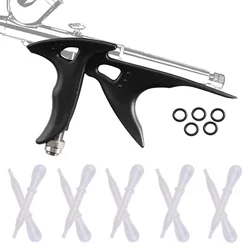 Airbrush Trigger com alça de plástico, aperto fácil com aerógrafo ergonômico Hand Grip, uso confortável Tool acessórios