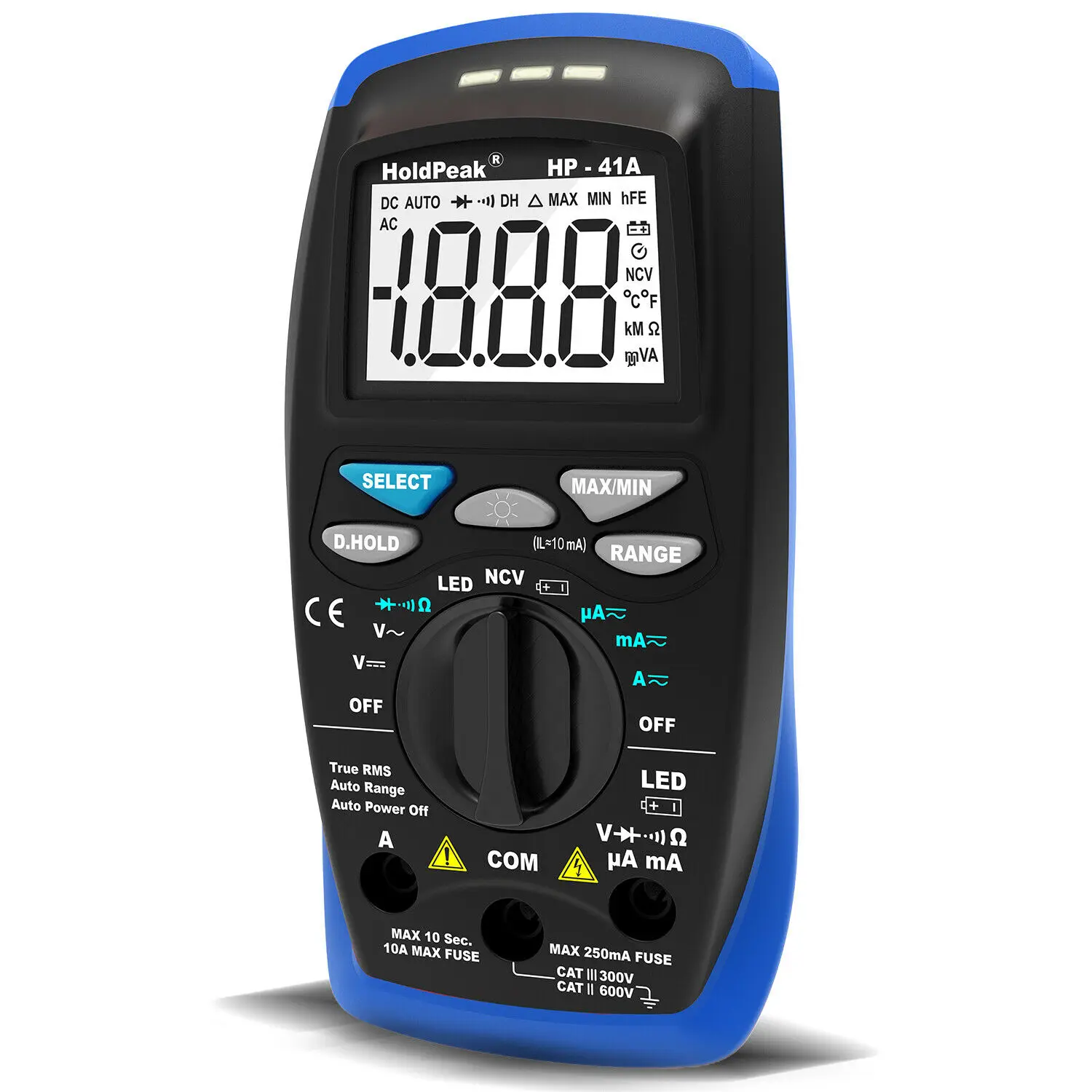 

Holdpeak HP-41A Pro Digital Multimeter 200V 10A TrueRMS Current NCV Voltage Resistance LED Test ,measure DC & AC voltage etc.