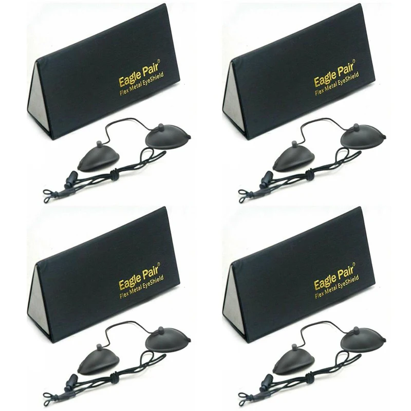 4pcs Eagle Pair OD7+ IPL Protection Eyepatch Stainless Steel Metal Laser Photon Safety Glasses Goggles