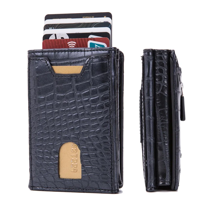 RFID Multifunction Men Card Bag Anti-theft Smart Wallet Thin ID Card Holder UnisexWallets Pocket Case Bank Men Credit Card Box