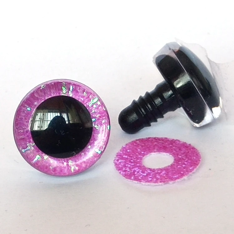 corn flower 20 Stück neue Farbe 3D-Sicherheitsspielzeugaugen + Glitzervliesstoffe + Unterlegscheibe – Größen- und Farboption 7