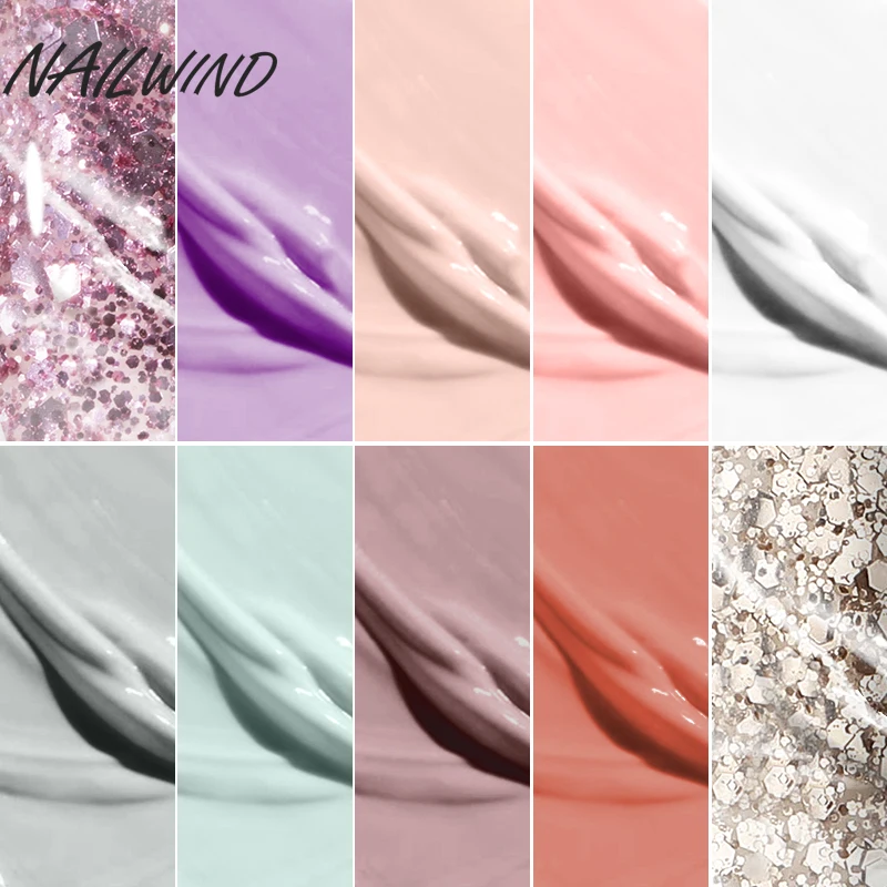 Nailwind Gel Nagellack Set Basetop Mantel Farbe Gel Glitter Vanish Nagel Kit Semi Permanent Hybrid Lack für die Maniküre einweichen